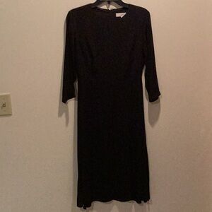NWT Loft Black Sheath Dress 3/4 Sleeve Crew Neck